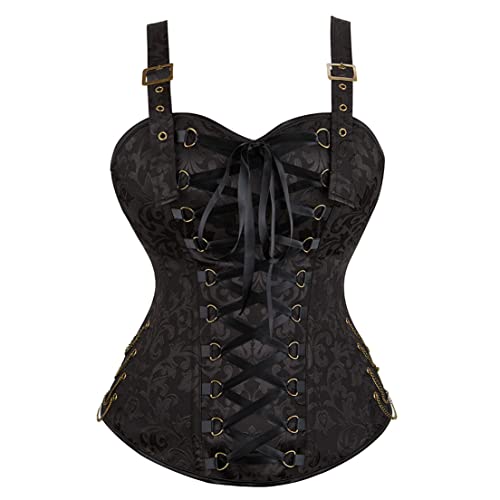 Amazon.com: Frawirshau Steampunk Corset Top With Straps